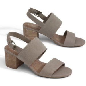 Toms Desert Taupe Suede Oxford Womens Poppy Sandal